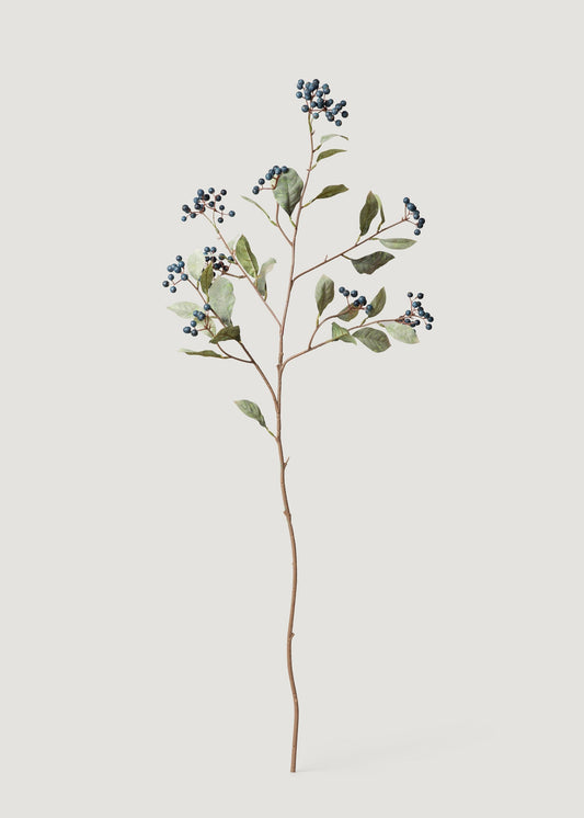 Faux Berry Branch in Blue - 41"