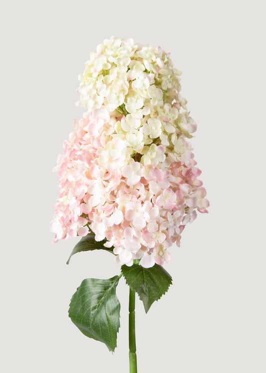 Pink Cream Artificial Cone Hydrangea Flower - 40"