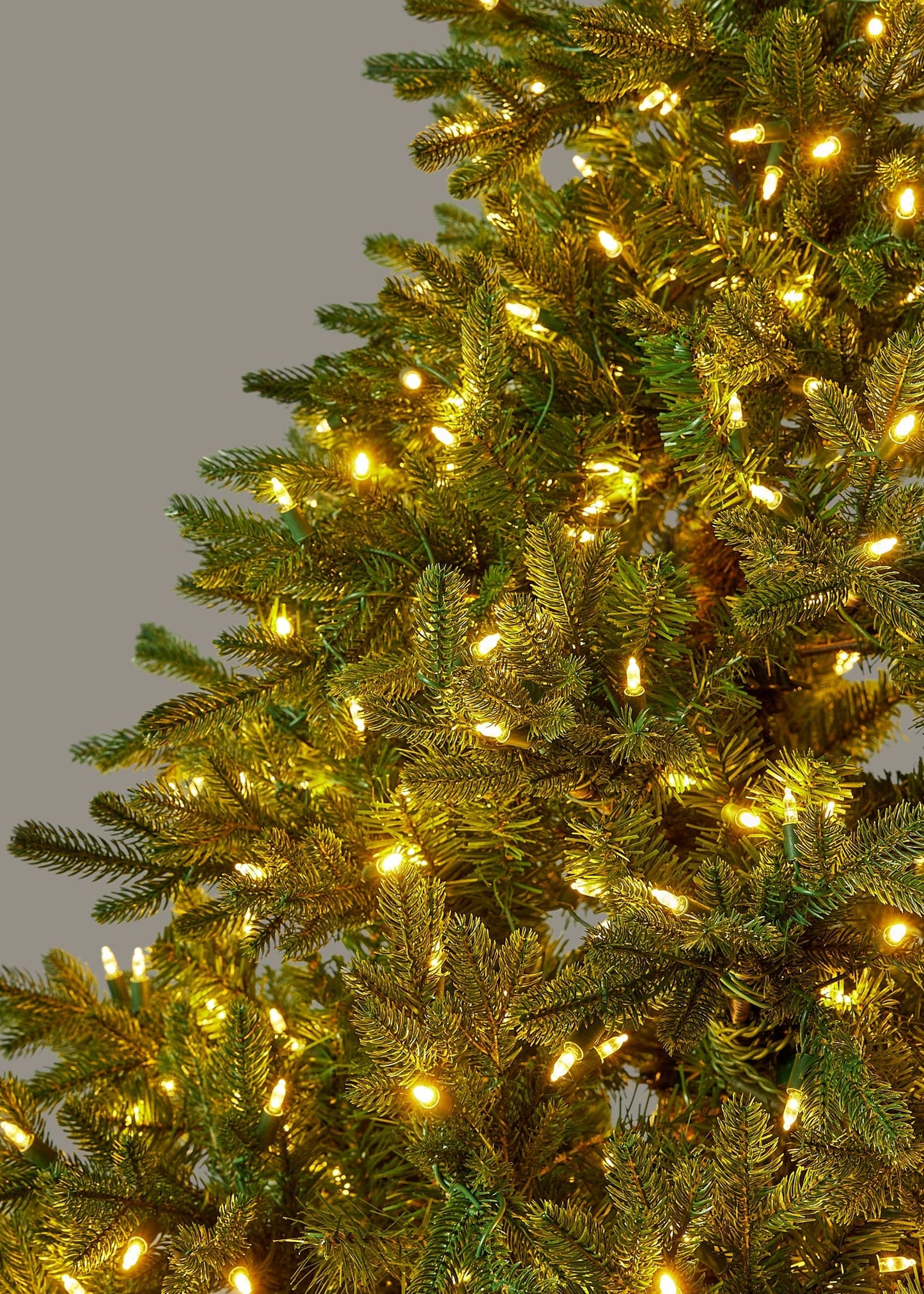 Faux Noble Fir Pre-Lit LED Christmas Tree with White Lights 7.5'