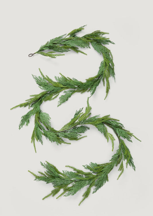 SALE - 96"  UV-Treated Artificial Outdoor Natural Touch Cedar Garland