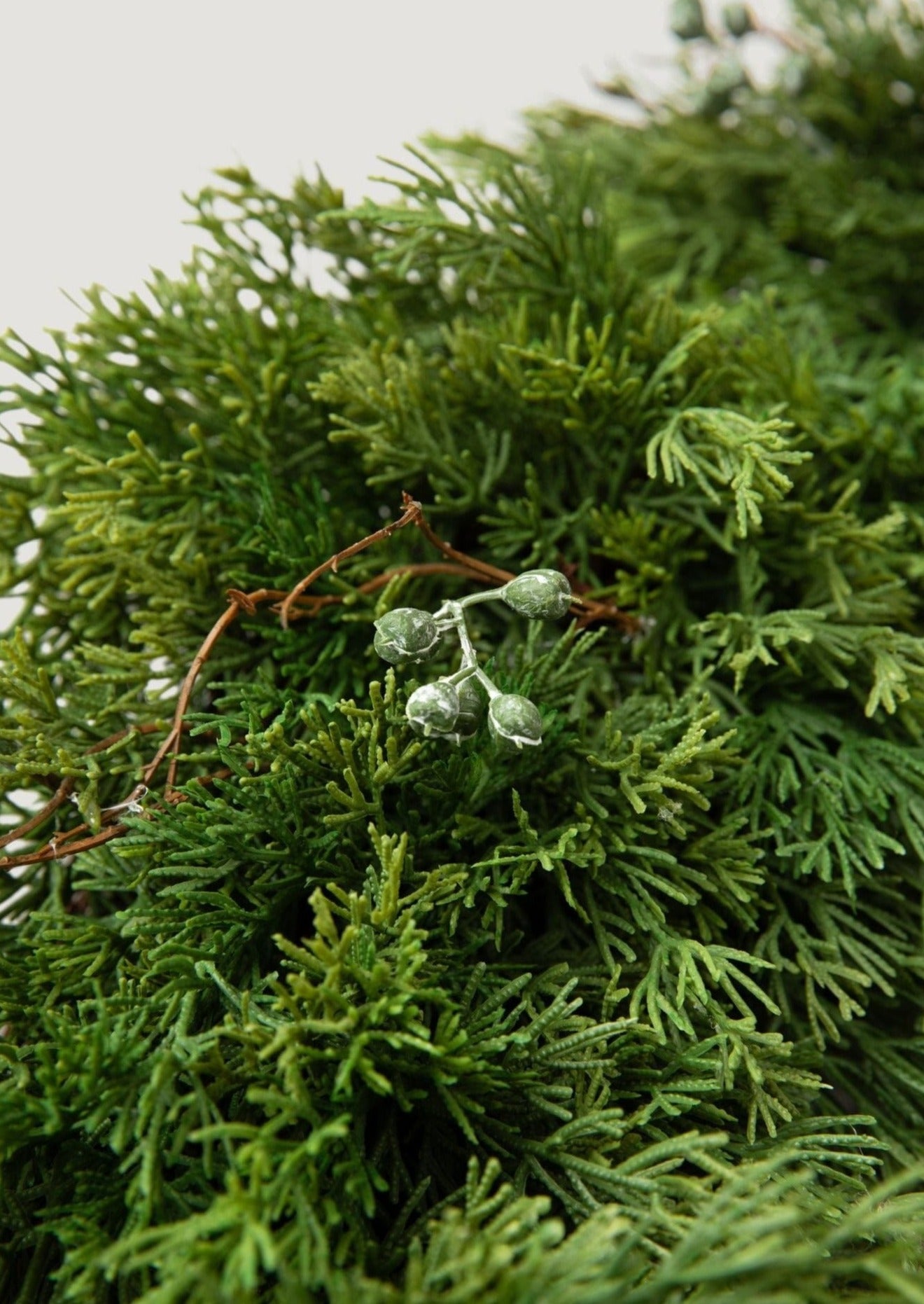 Artificial Winter Cedar and Juniper Wreath - 30"