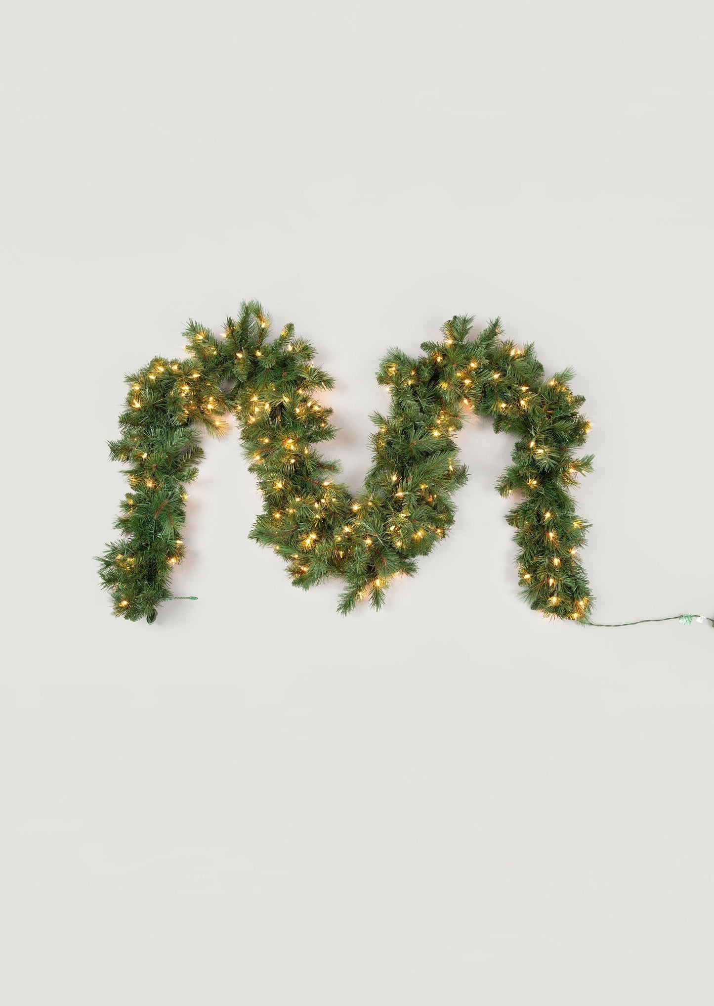 SALE - Faux Douglas Holiday Garland Swag with LED Lights - 108"