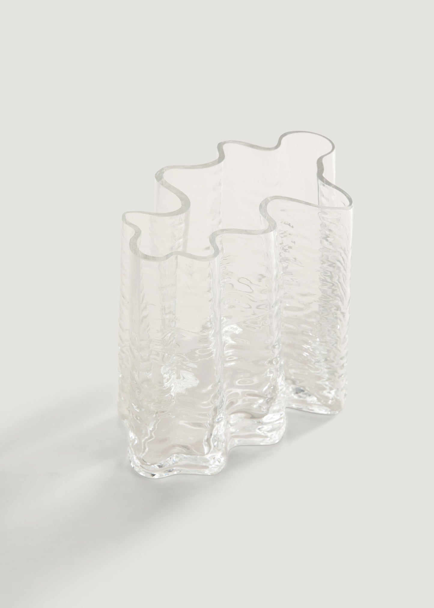 Cooee Design Small Gry Wide Glass Vase - 7.5"