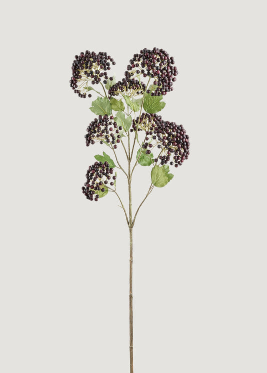 Burgundy Artificial Berry Cluster Branch - 39.5"