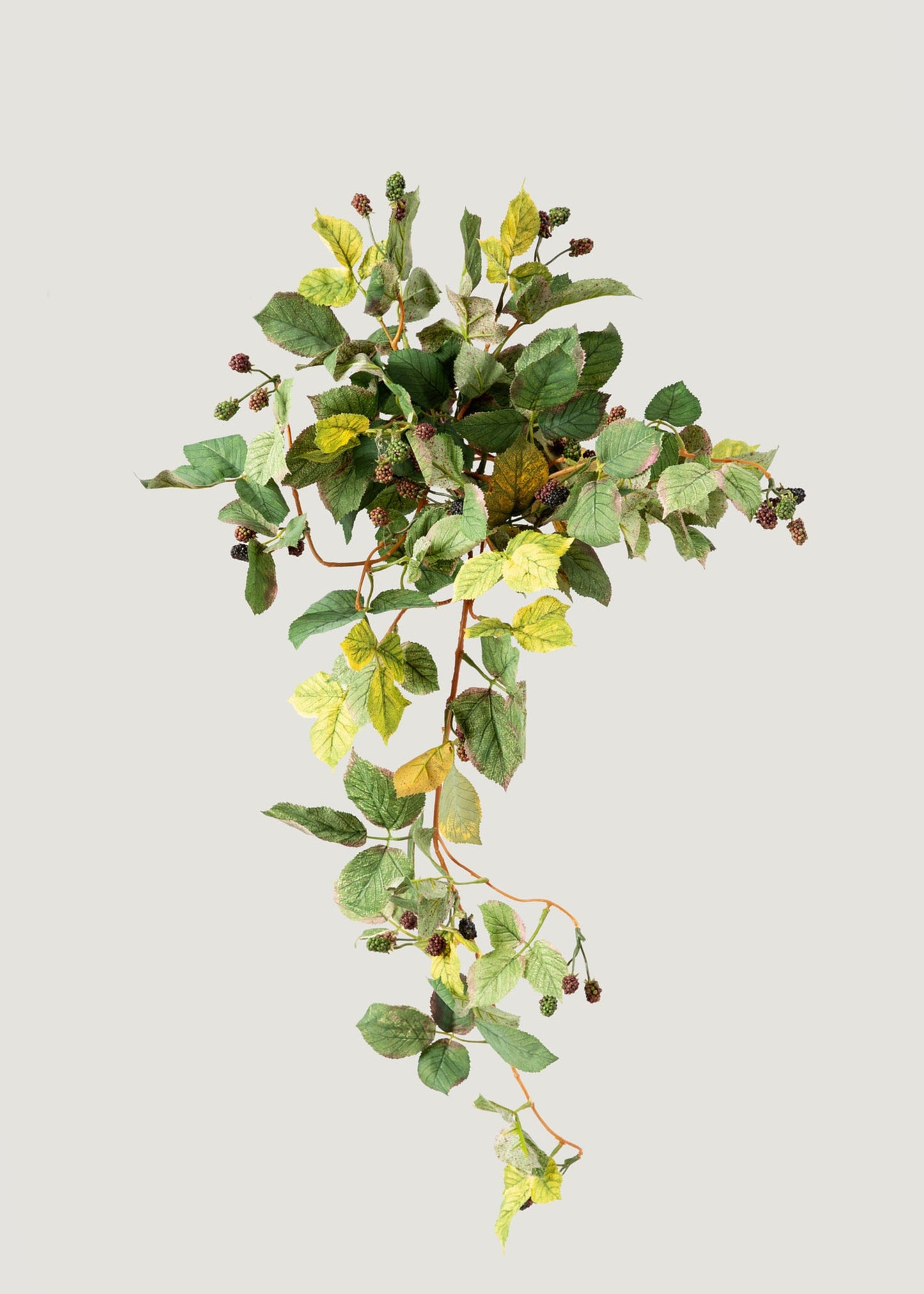 Artificial Leaf and Raspberry Hanging Plant in Fall Hues - 28"