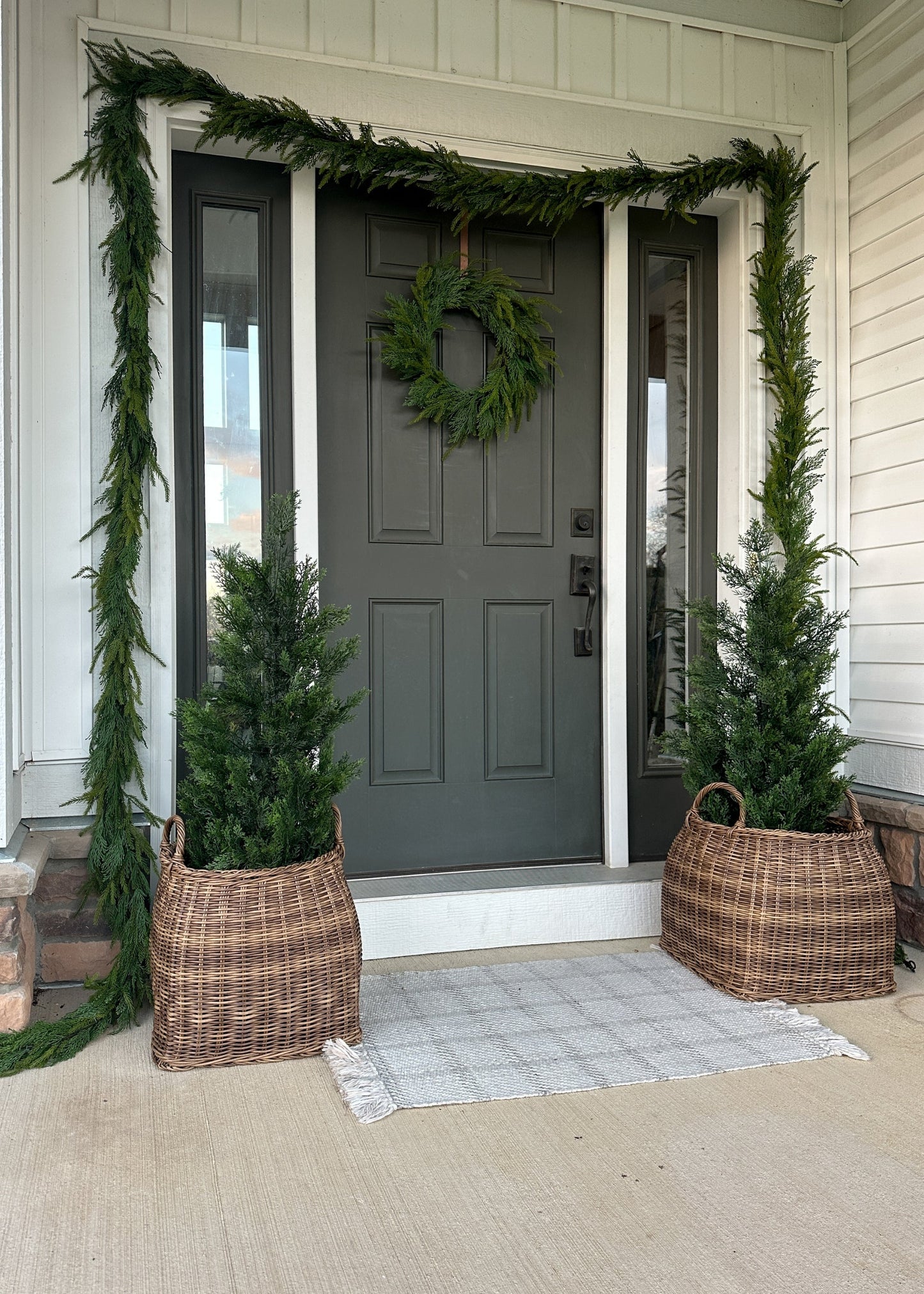 SALE - 96"  UV-Treated Artificial Outdoor Natural Touch Cedar Garland